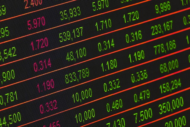 stock exchange screen