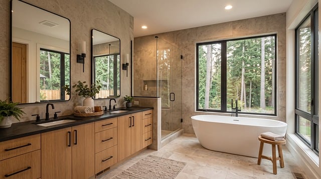 arched bathroom mirror vanity