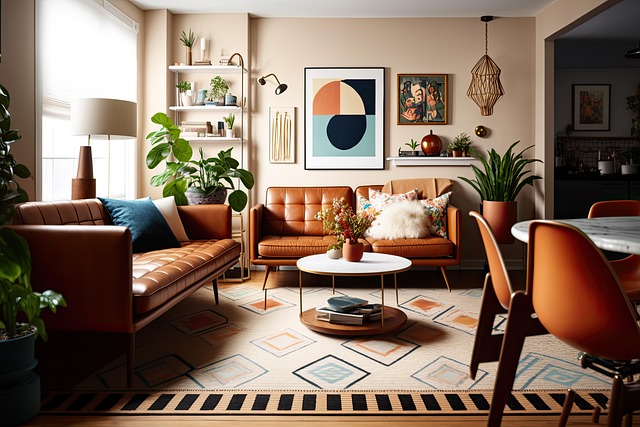 mid century warm indirect lighting room